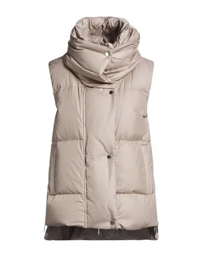 Moorer Woman Vest Beige Size 4 Polyamide In Neutral