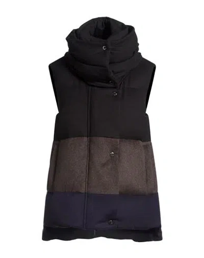 Moorer Woman Vest Black Size 4 Wool, Cashmere
