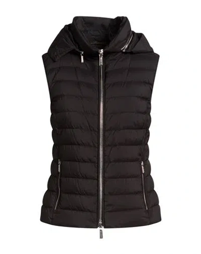 Moorer Woman Vest Black Size 6 Polyamide, Polyurethane In Brown