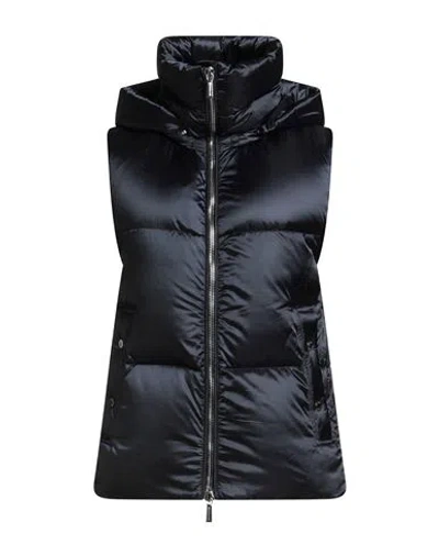 Moorer Woman Vest Blue Size 10 Polyamide In Black