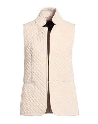 Moorer Woman Vest Cream Size 4 Polyamide, Polyester, Polyurethane In Multi