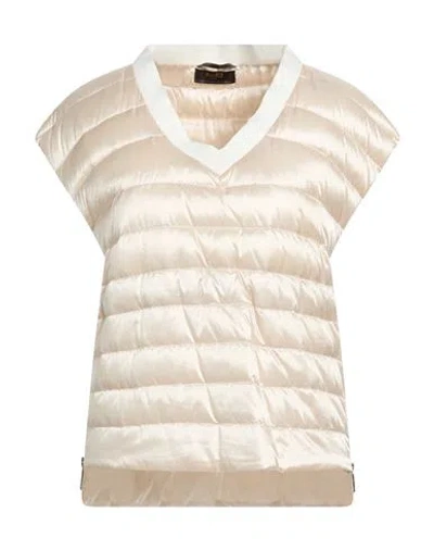 Moorer Woman Vest Cream Size 4 Polyamide In Multi