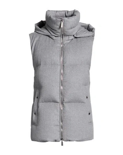 Moorer Woman Vest Grey Size 6 Wool, Cashmere In Gray