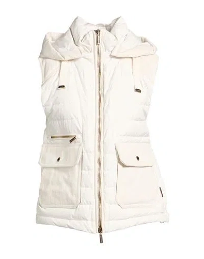 Moorer Woman Vest Ivory Size 4 Polyester, Cotton In White