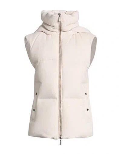 Moorer Woman Vest Ivory Size 6 Wool, Cashmere In White