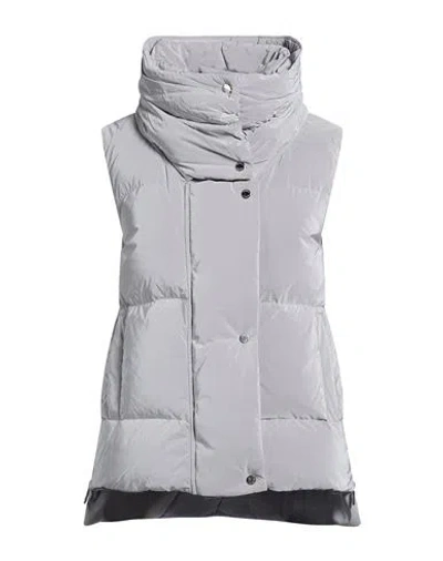 Moorer Woman Vest Light Grey Size 4 Polyamide, Polyester In Gray