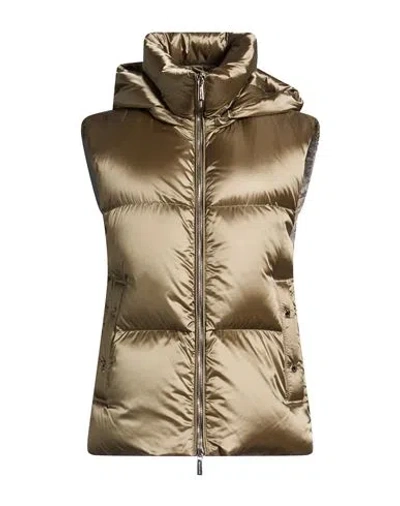 Moorer Woman Vest Military Green Size 8 Polyamide In Brown