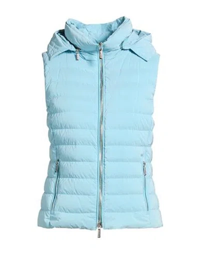 Moorer Woman Vest Sky Blue Size 4 Polyamide, Polyester