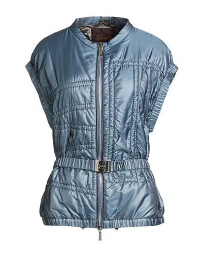 Moorer Woman Vest Slate Blue Size 4 Polyethylene, Nylon