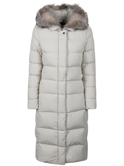 Moorer Women's Down Puffer Coat In Technical Fabric In White