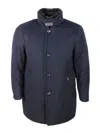 Moorer Wool Blend Coat In Blue