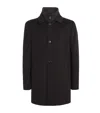 Moorer Wool-cashmere Down Overcoat In Brown