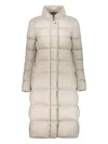 Moorer Zip And Snap Button Fastening Down Jacket In Neutrals