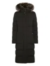 Moorer Padded Quilted Jacket Removable Hood In Black