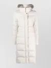 Moorer Zagara Long Down Jacket With Hood And Fur In Gray