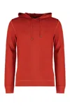Moorer Ribbed Hooded Sweater In Red