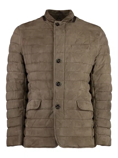 MOORER ZAVYER QUILTED SUEDE JACKET