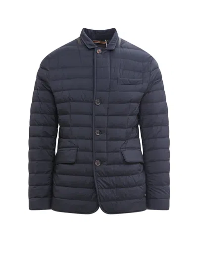 Moorer Zavyer-s3 Classic Fit Padded Jacket In Blue