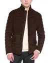 Moorer Zavyer Suede Down Jacket In Brown