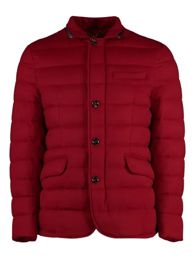 Moorer Zayin-ilw Padded Cashmere Jacket In Red