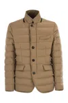 Moorer Jacket-style Down Jacket In Brown