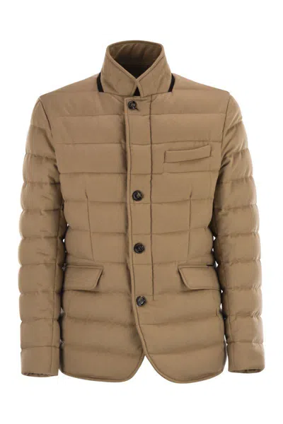 Moorer Jacket-style Down Jacket In Brown