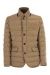 Moorer Jacket-style Down Jacket In Brown