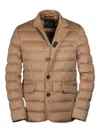 Moorer Zayn-ca5 Buttoned Padded Jacket In Brown