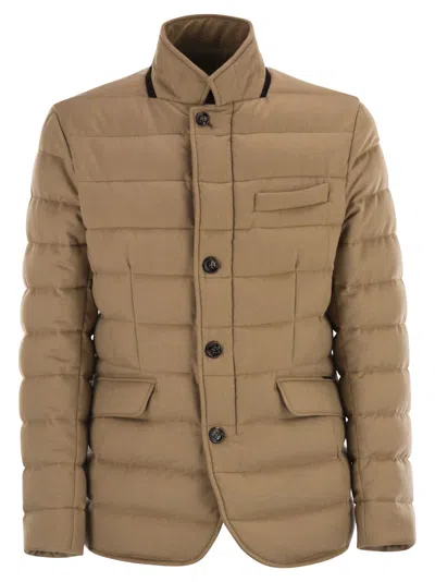 Moorer Zayn Camel Coloured Jacket Style Down Jacket In Multi