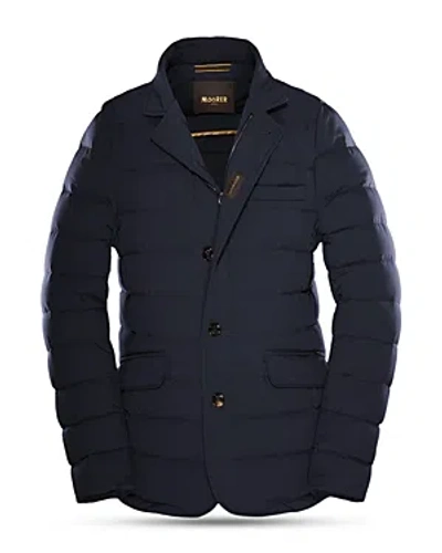 Moorer Zayn-kn Quilted Down Jacket In Dark Blue