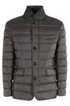 Moorer Zayn Quilted Button-fastening Jacket In Brown