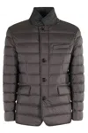 Moorer Zayn Quilted Button-fastening Jacket In Neutral