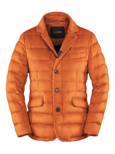Moorer Zayn Puffer Jacket In Orange