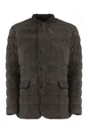 Moorer Suede Quilted Jacket In Black