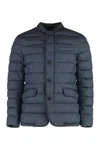 Moorer Long-sleeve Quilted Down Jacket In Blue