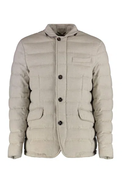 Moorer Zayn Wool-cashmere Blend Two-button Blazer In Grey
