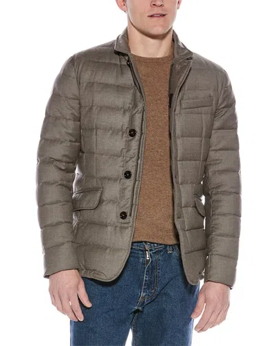 Moorer Zaynl Wool & Cashmere-blend Jacket In Brown