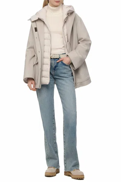 Moorer Zermattle Parka Jacket With Detachable Top Layer In Beige In Black