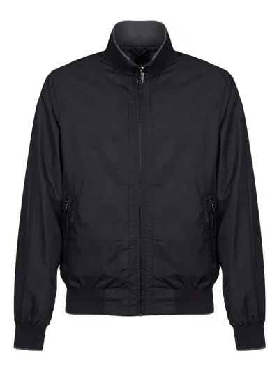 Moorer Zip-fastening Bomber Jacket In Blue