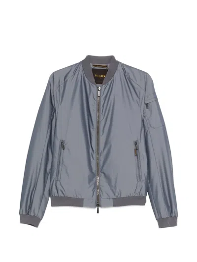 Moorer Zip Fastening Jacket In Gray
