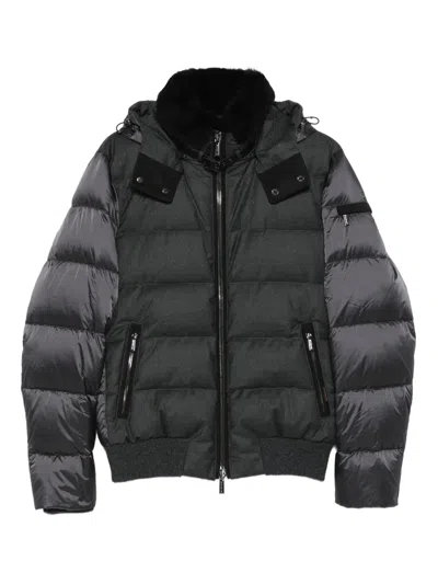 Moorer Zip-fastening Padded Jacket In Black