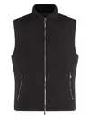 Moorer Padded Vests With High Collar And Side Pockets
