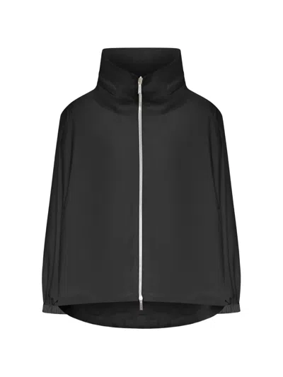 Moorer Zip High-neck Jacket In Black