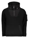 Moorer Zip-pocket Fleece Hoodie In Black