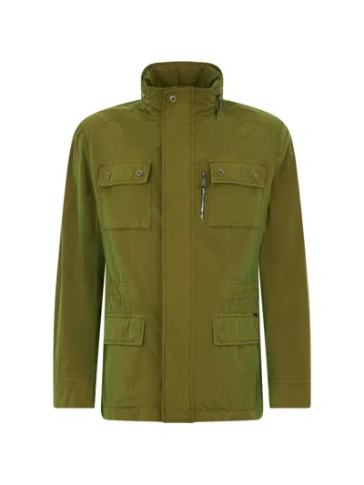 Moorer Zip Pocket Jacket In Green