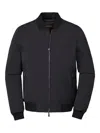 Moorer Zip-up Bomber Jacket In Black