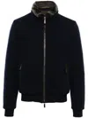 Moorer Zip-up Fleece Jacket In Black