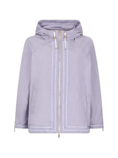Moorer Zip-up Hooded Jacket In Gray
