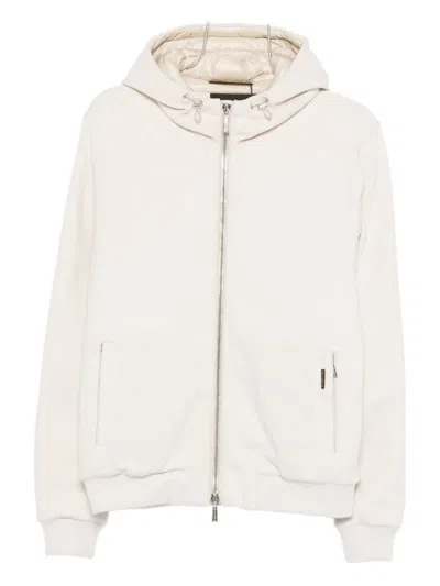 Moorer Long Sleeve Casual Jacket In White