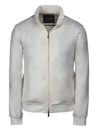 Moorer Zip-up Jacket In Neutral
